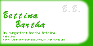 bettina bartha business card